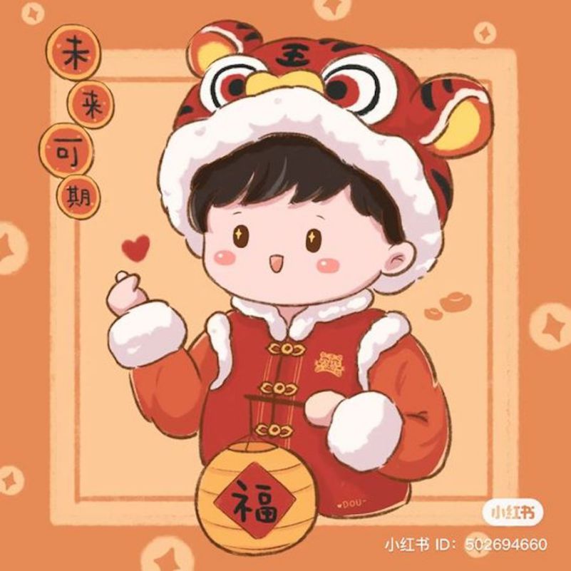 Những ảnh tết chibi cho nam - Hình số 8