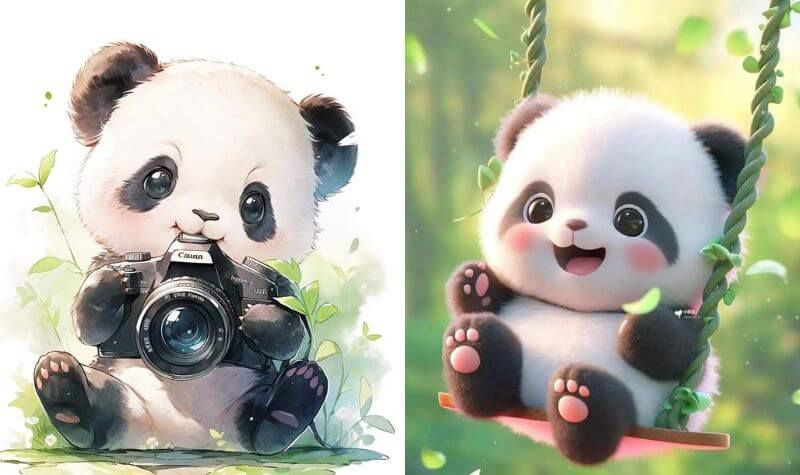 Những ảnh gấu trúc cute chibi đẹp - Hình số 7