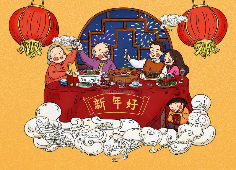 Những ảnh tết chibi gia đình - Hình số 9