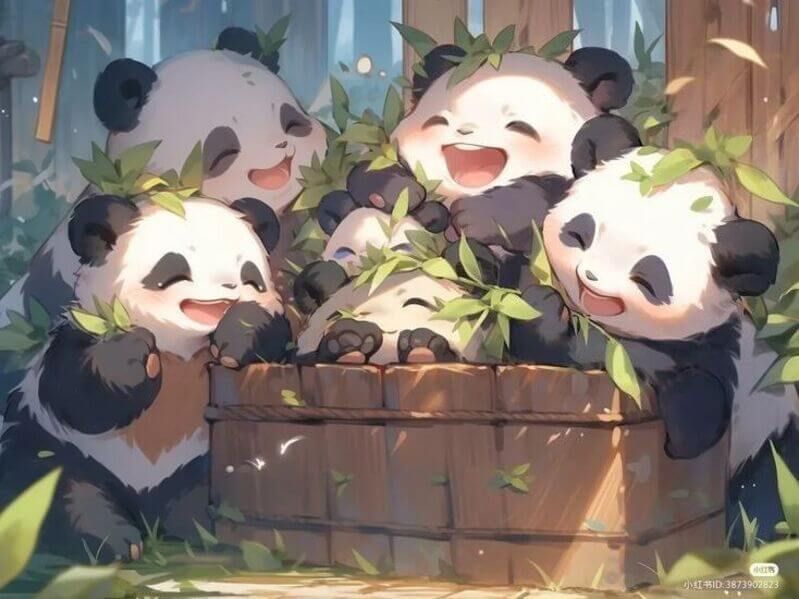 Những ảnh gấu trúc cute chibi hài hước - Hình số 1