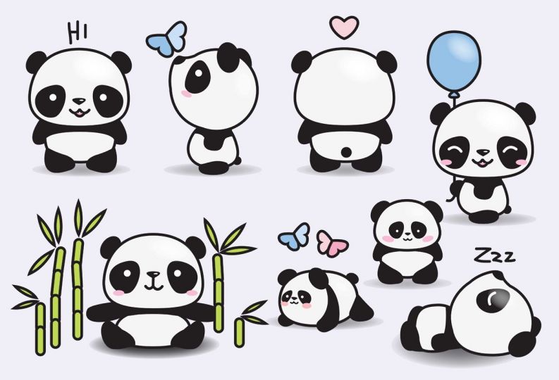Những ảnh gấu trúc cute chibi hài hước - Hình số 8