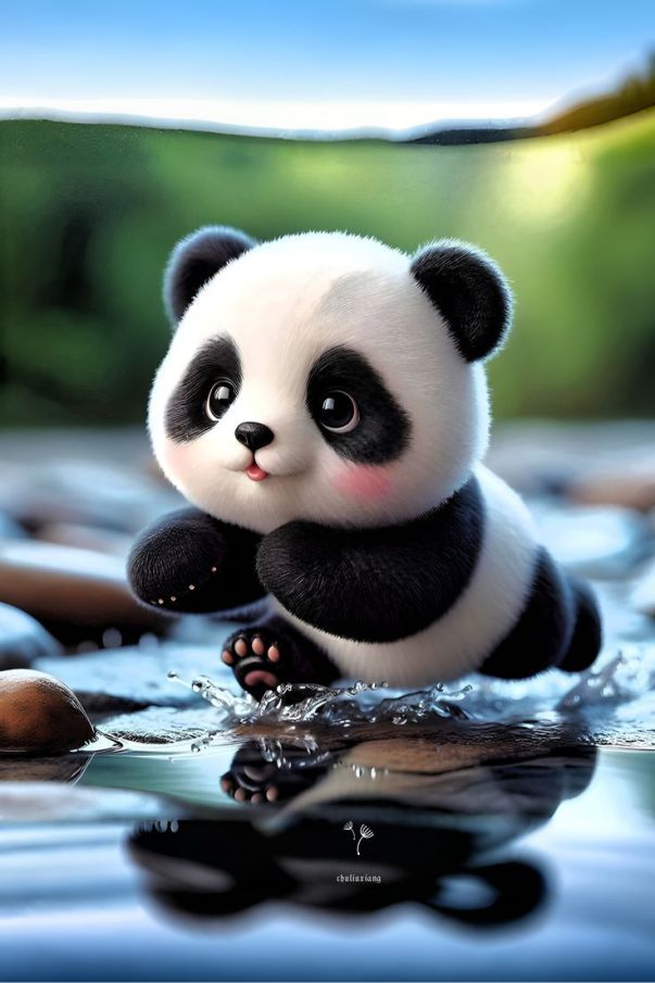 Những ảnh gấu trúc cute chibi cho điện thoại - Hình số 6