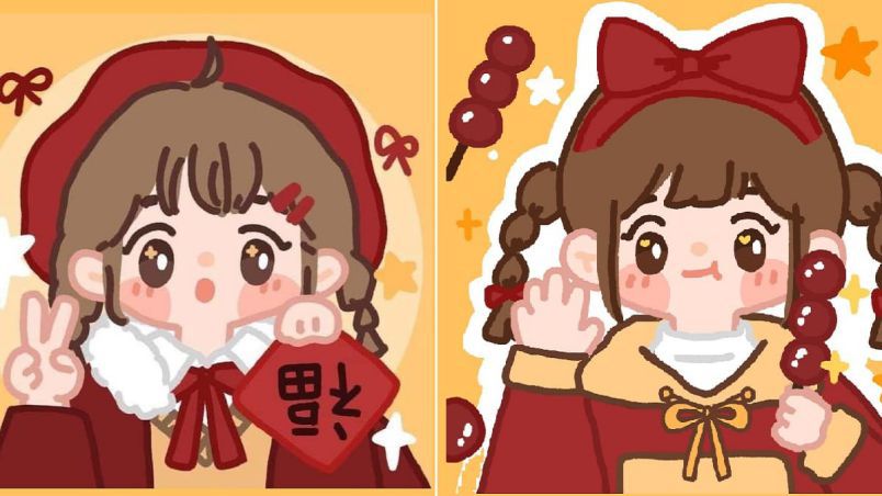 Những ảnh tết chibi cho nữ - Hình số 3
