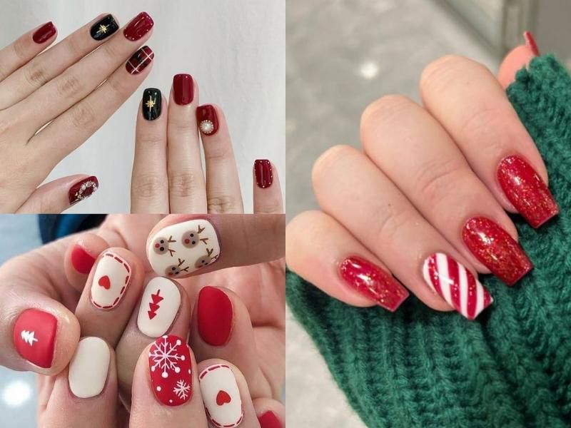 Những mẫu nail noel móng vuông - Hình số 4