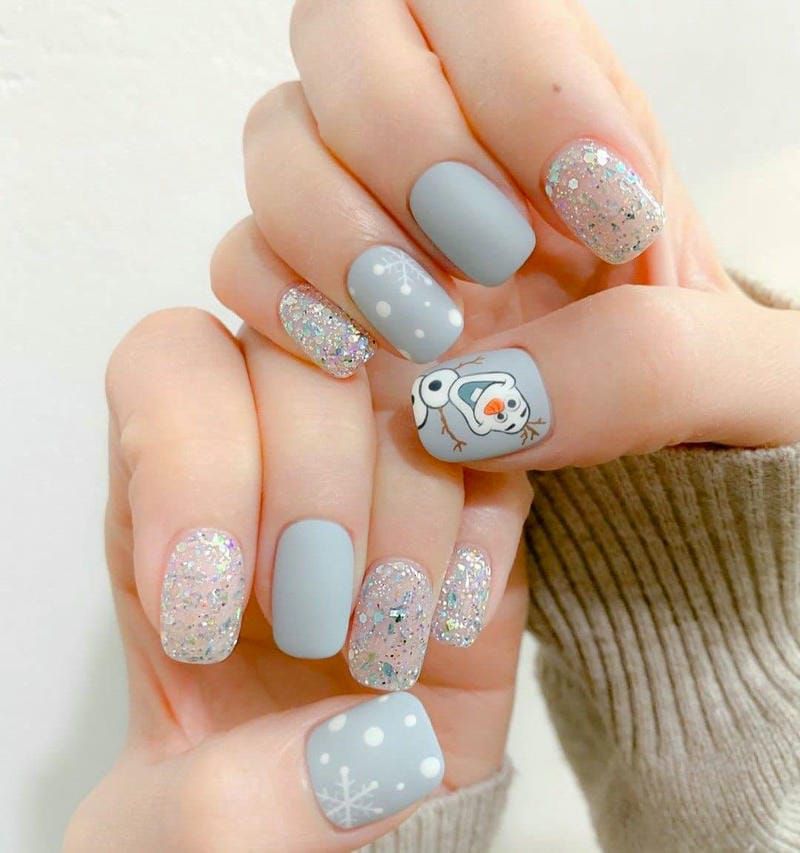 Những mẫu nail noel móng vuông - Hình số 5