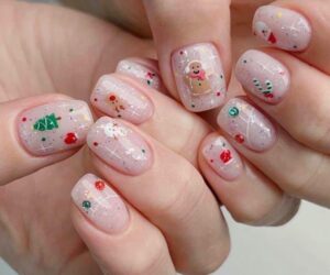 Những mẫu nail noel móng vuông - Hình số 6