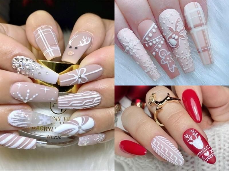 Những mẫu nail noel móng nhọn - Hình số 2