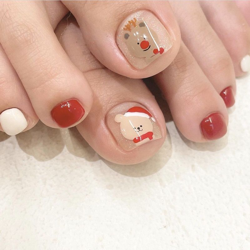 Những mẫu nail noel cho chân - Hình số 5
