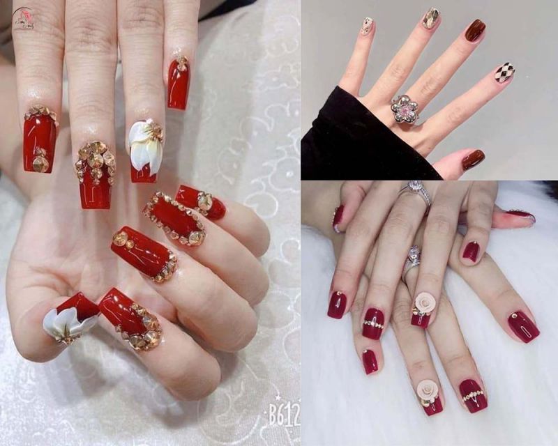 Những mẫu nail tết nhẹ nhàng - Hình số 3