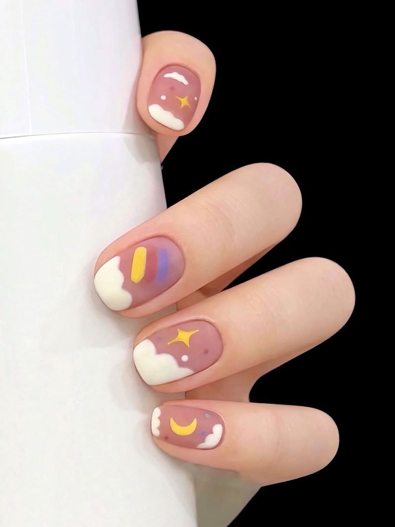 Những mẫu nail nhẹ nhàng đi học cá tính - Hình số 4