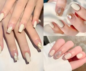 Những mẫu nail trắng vuông - Hình số 2