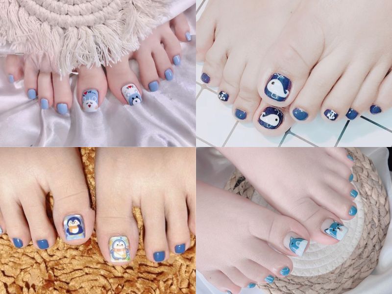 Những mẫu nail sơn móng chân sáng da - Hình số 4