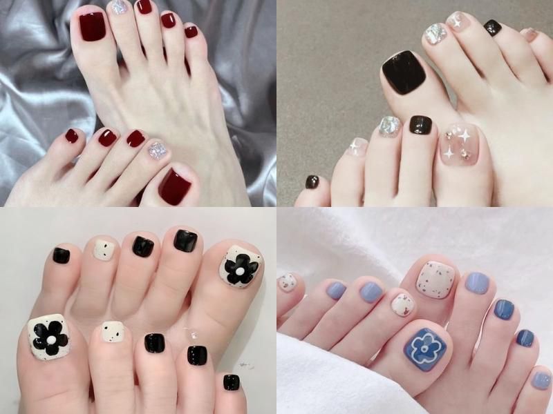 Những mẫu nail tết đơn giản cho chân - Hình số 10