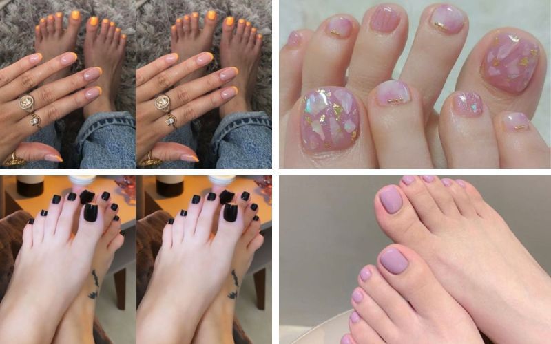 Những mẫu nail sơn móng chân vuông - Hình số 9