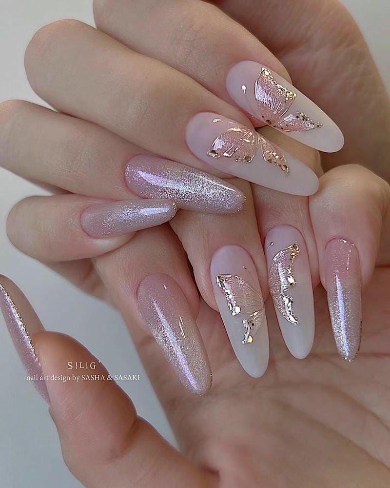 Những mẫu nail tết đơn giản móng dài - Hình số 6