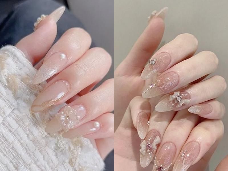 Những mẫu nail mắt mèo hồng thạch - Hình số 5