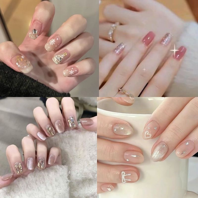 Những mẫu nail mắt mèo hồng thạch - Hình số 6