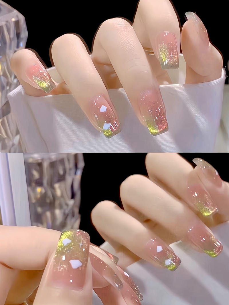 Những mẫu nail mắt mèo hồng đơn giản - Hình số 8