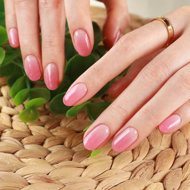 Những nail màu hồng thạch ombre đẹp - Hình số 10