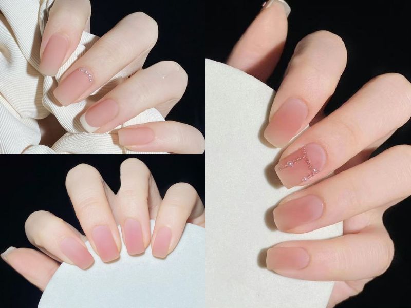 Những mẫu nail nhẹ nhàng đi học màu thạch - Hình số 8
