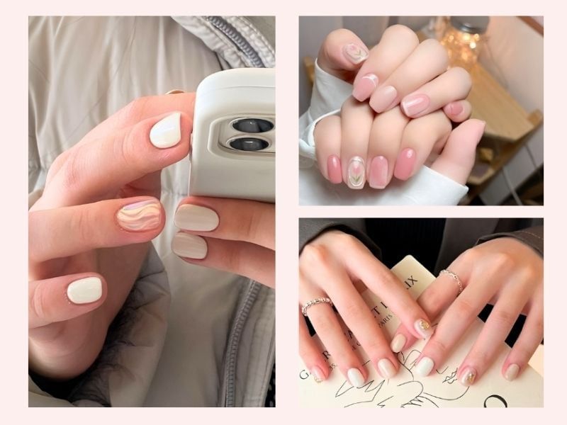 Những mẫu nail đơn giản cho móng ngắn nhẹ nhàng - Hình số 9
