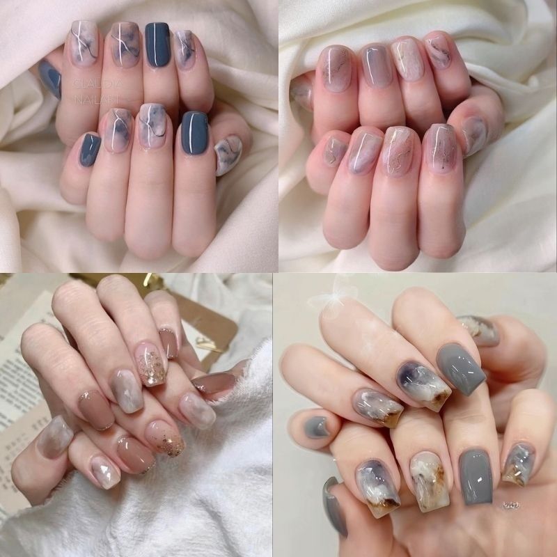 Những mẫu nail ngắn cho da ngâm - Hình số 1