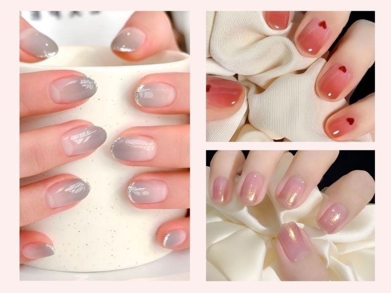 Những mẫu nail ngắn cho da ngâm - Hình số 4
