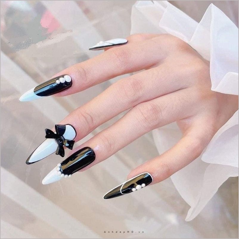 Những mẫu nail móng nhọn tròn đẹp - Hình số 10