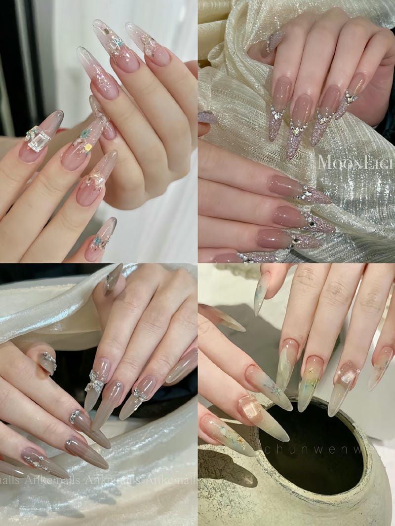 Những mẫu nail móng nhọn tròn đẹp - Hình số 6