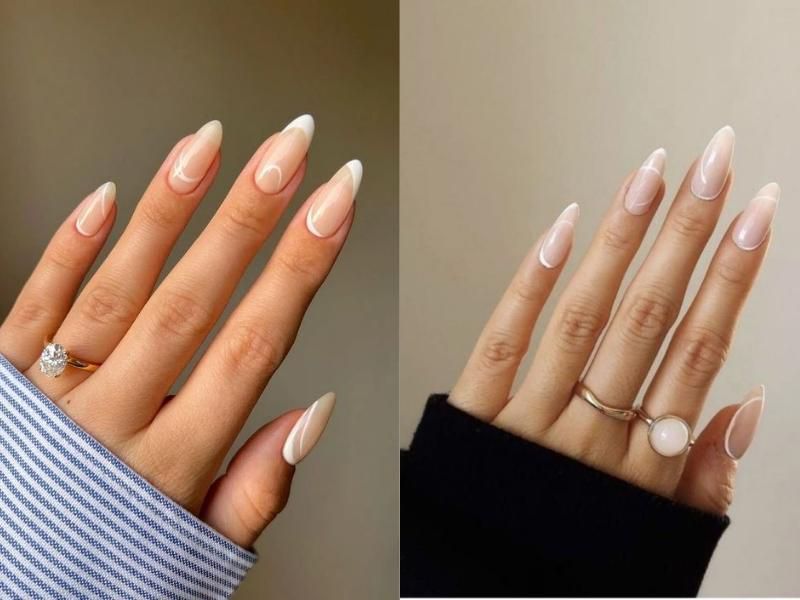 Những mẫu nail móng nhọn tròn ngắn - Hình số 2