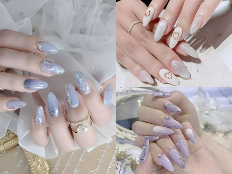 Những mẫu nail móng nhọn tròn ngắn - Hình số 5