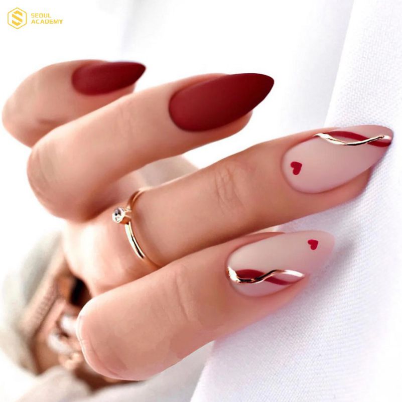 Những mẫu nail móng nhọn tròn ngắn - Hình số 6