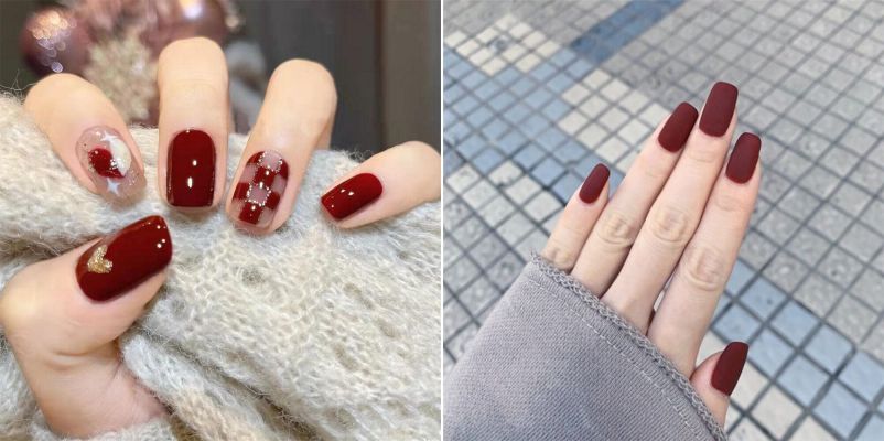 Những mẫu nail cho da ngăm cho móng vuông - Hình số 8
