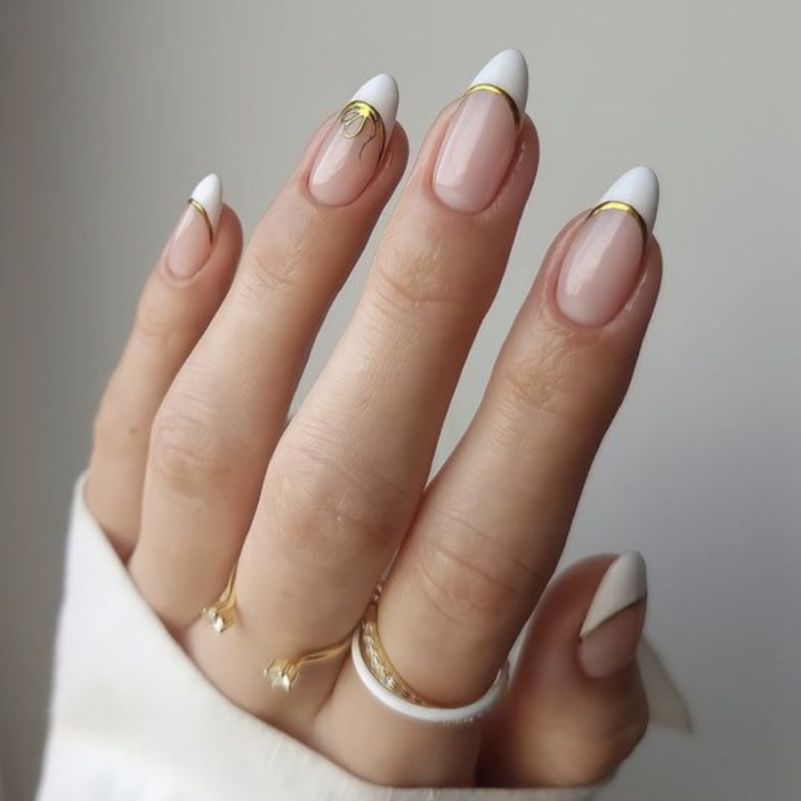 Những mẫu nail trắng đầu móng - Hình số 4