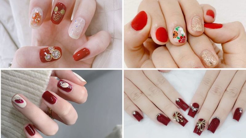 Những mẫu nail tết đơn giản năm 2026 - Hình số 5