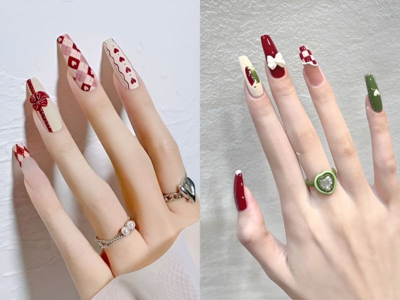 Những mẫu nail tết đơn giản đẹp - Hình số 7