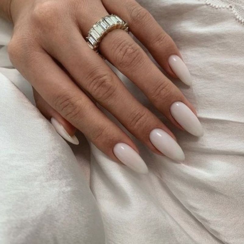 Những mẫu nail trắng đơn giản - Hình số 5