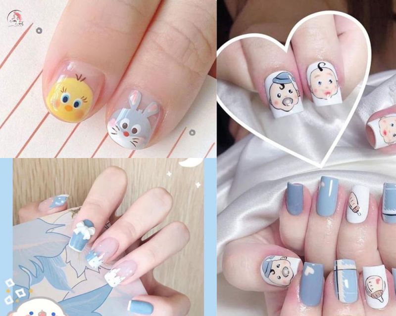 Những Mẫu nail tết đơn giản cho bé gái - Hình số 1