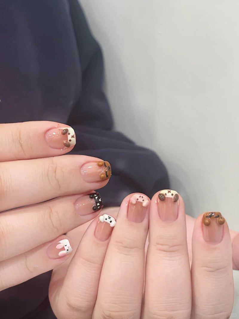 Những Mẫu nail tết đơn giản cho bé gái - Hình số 7
