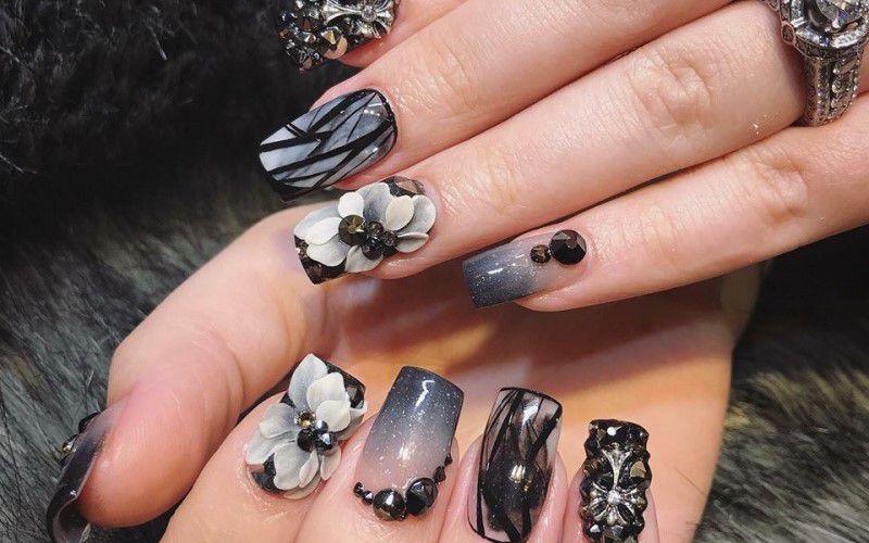 Những mẫu nail cho da ngăm cho móng dài - Hình số 6