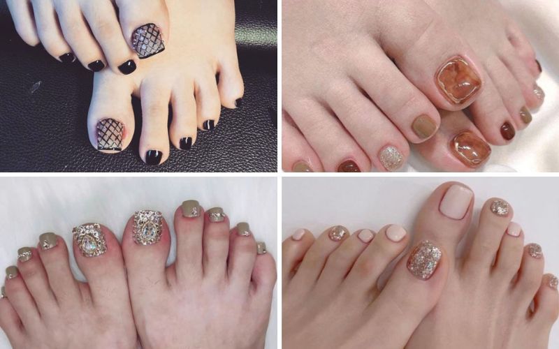 mẫu nail đơn giản cho móng ngắn chân - Hình số 10