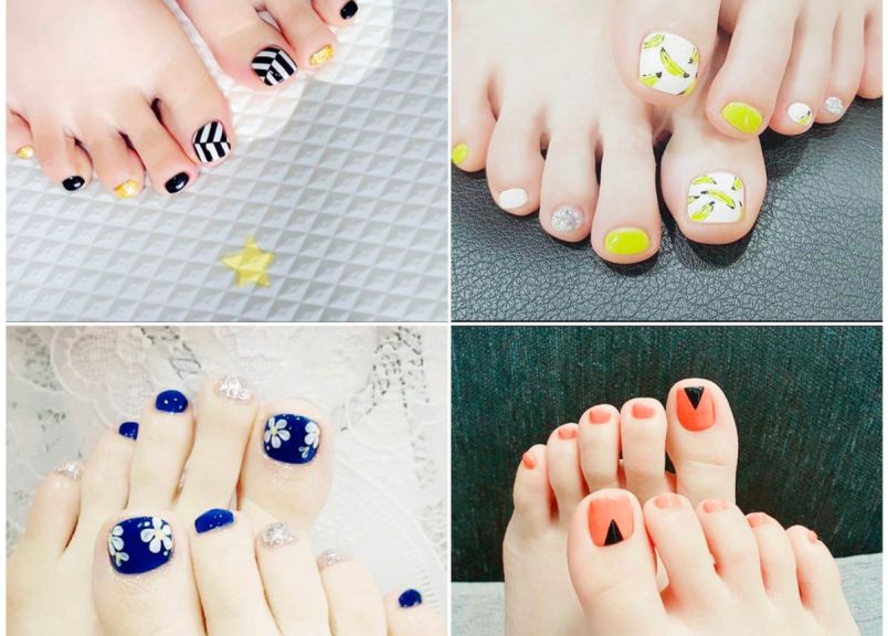 mẫu nail đơn giản cho móng ngắn chân - Hình số 2