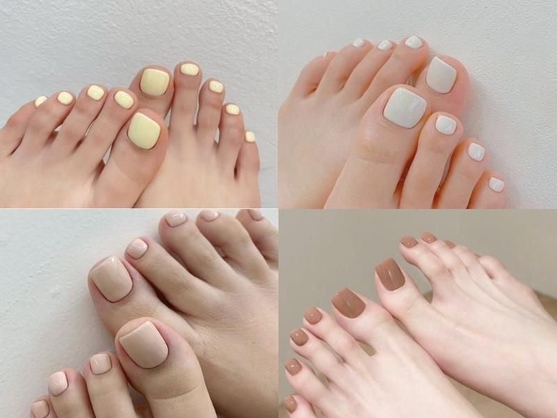mẫu nail đơn giản cho móng ngắn chân - Hình số 5
