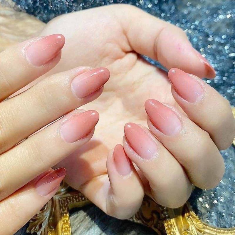 Những nail màu hồng thạch ombre pastel - Hình số 8