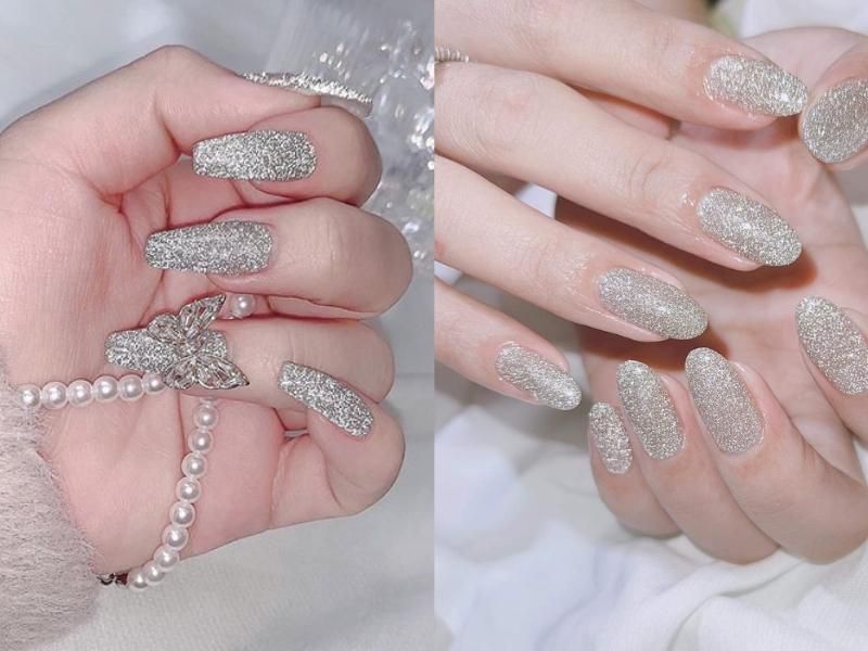 Những mẫu nail trắng mắt mèo - Hình số 4