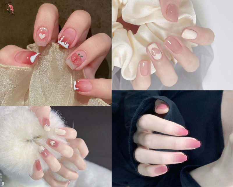 Những mẫu nail tết đơn giản màu hồng - Hình số 4
