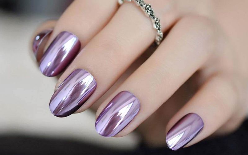 Những mẫu nail ngắn sơn trơn nhẹ nhàng - Hình số 8