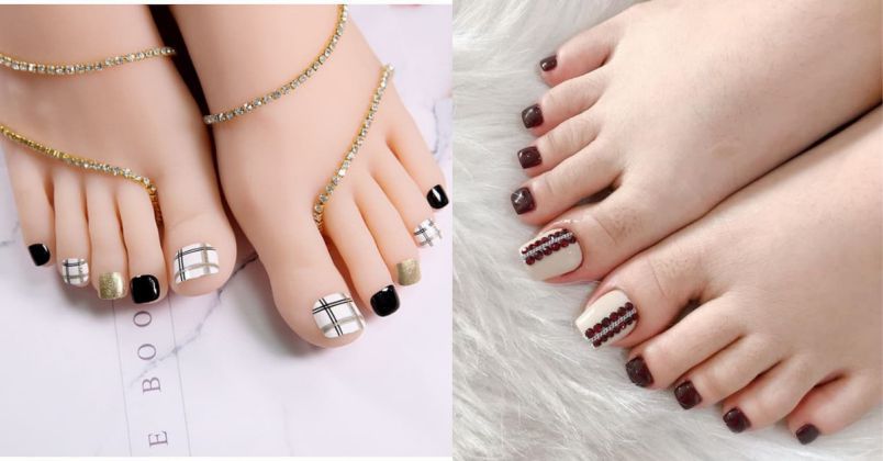 Những mẫu nail sơn móng chân đơn giản - Hình số 10