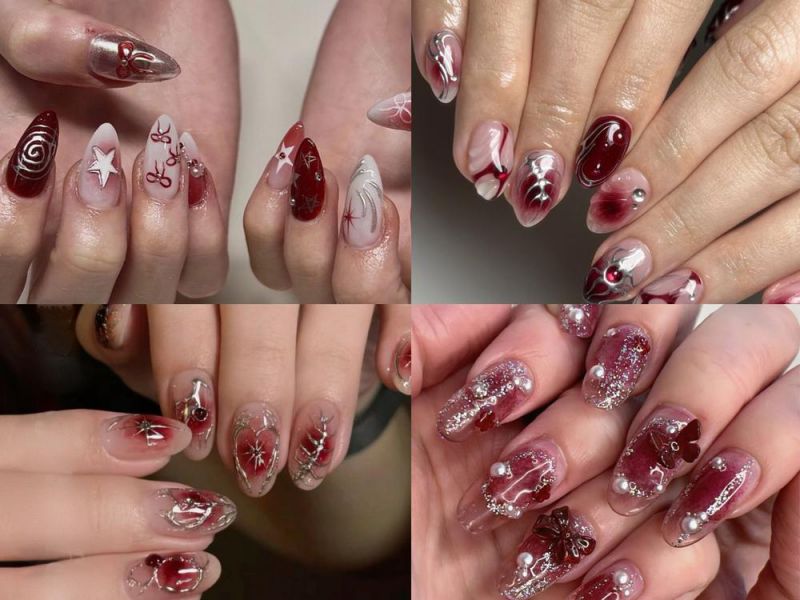 Những mẫu nail móng nhọn tròn sang chảnh - Hình số 6
