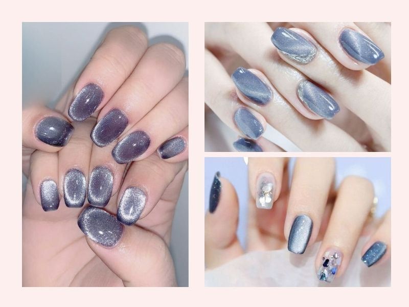 Những Những mẫu nail mắt mèo kim cương 2025 - Hình số 5